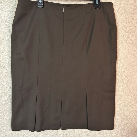 Ellen Tracy Skirt Size 14 Knee Length Brown Wool Work Business. School Girl - Picture 2 of 10